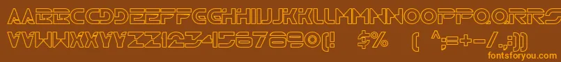 Tr2n Font – Orange Fonts on Brown Background