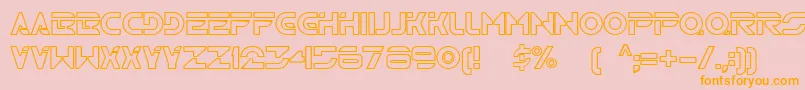 Tr2n Font – Orange Fonts on Pink Background