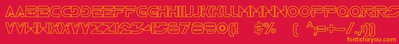 Tr2n Font – Orange Fonts on Red Background