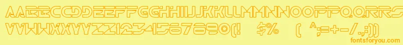 Tr2n Font – Orange Fonts on Yellow Background