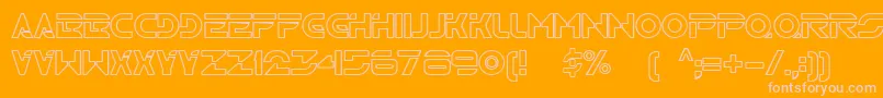 Tr2n Font – Pink Fonts on Orange Background