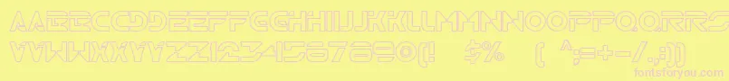 Tr2n Font – Pink Fonts on Yellow Background