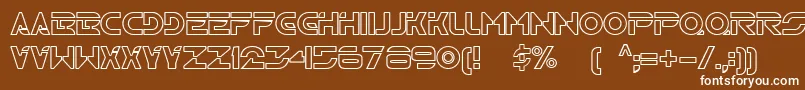 Tr2n Font – White Fonts on Brown Background