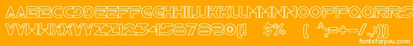 Tr2n Font – White Fonts on Orange Background