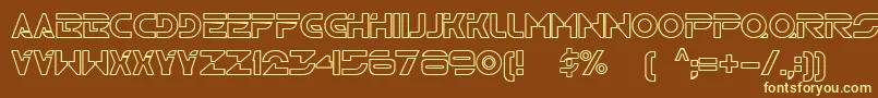 Tr2n Font – Yellow Fonts on Brown Background