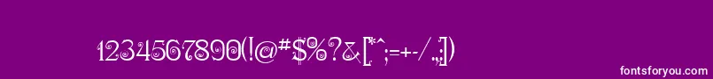 フォントNymphaTwo – 紫の背景に白い文字