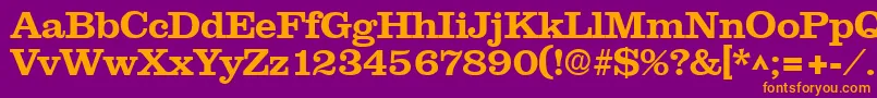 NewslineSfBold Font – Orange Fonts on Purple Background