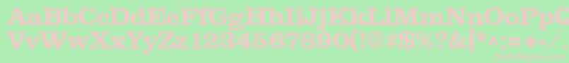 NewslineSfBold Font – Pink Fonts on Green Background