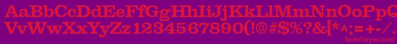 NewslineSfBold Font – Red Fonts on Purple Background