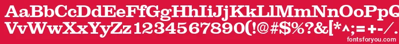 NewslineSfBold Font – White Fonts on Red Background