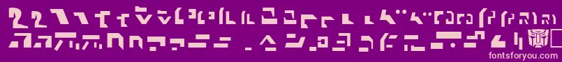 AncientAutobot Font – Pink Fonts on Purple Background