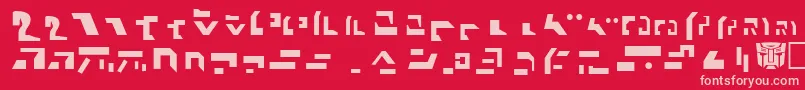 AncientAutobot Font – Pink Fonts on Red Background