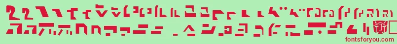 AncientAutobot Font – Red Fonts on Green Background