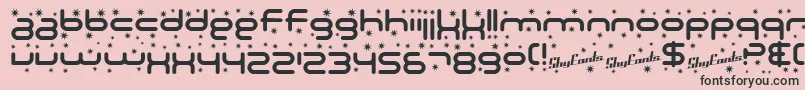 SfTechnodelight Font – Black Fonts on Pink Background