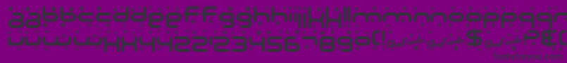 SfTechnodelight Font – Black Fonts on Purple Background