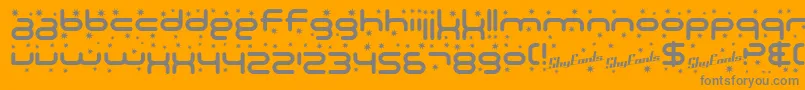 SfTechnodelight Font – Gray Fonts on Orange Background