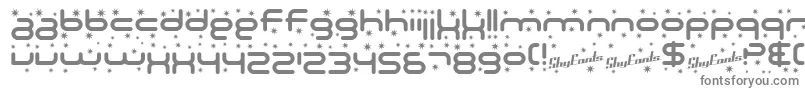フォントSfTechnodelight – 白い背景に灰色の文字