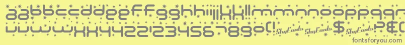 Шрифт SfTechnodelight – серые шрифты на жёлтом фоне