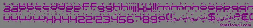 SfTechnodelight Font – Purple Fonts on Gray Background