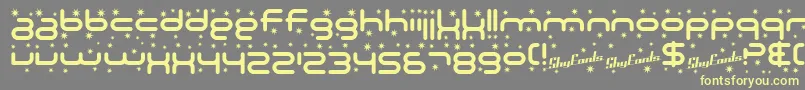 SfTechnodelight Font – Yellow Fonts on Gray Background