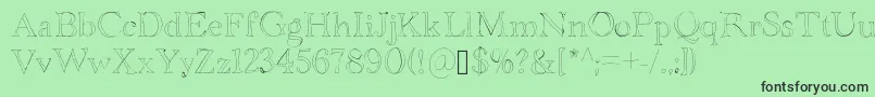 Bdgrenoble Font – Black Fonts on Green Background