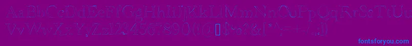 Bdgrenoble-Schriftart – Blaue Schriften auf violettem Hintergrund