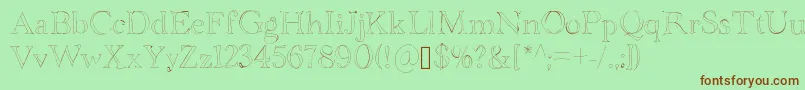 Bdgrenoble Font – Brown Fonts on Green Background