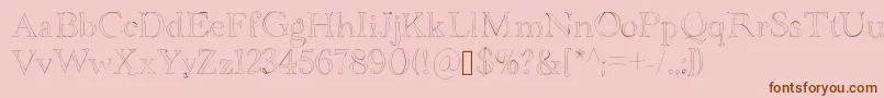 Bdgrenoble Font – Brown Fonts on Pink Background