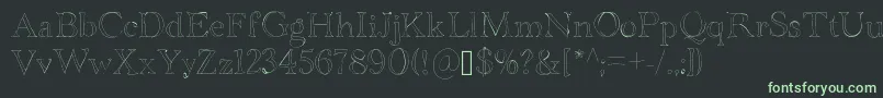 Bdgrenoble Font – Green Fonts on Black Background