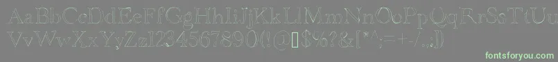Bdgrenoble Font – Green Fonts on Gray Background