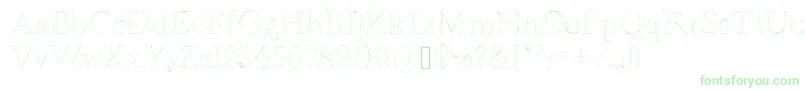 Bdgrenoble Font – Green Fonts on White Background