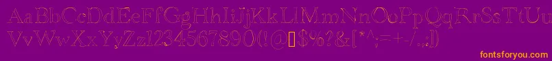 Bdgrenoble Font – Orange Fonts on Purple Background