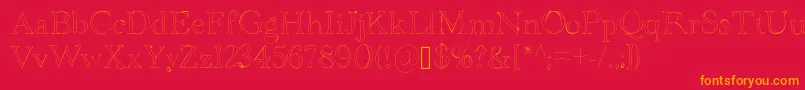 Bdgrenoble Font – Orange Fonts on Red Background
