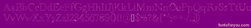 Bdgrenoble Font – Pink Fonts on Purple Background