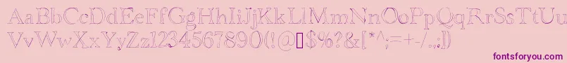 Bdgrenoble Font – Purple Fonts on Pink Background