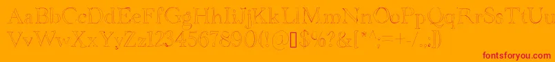 Bdgrenoble-Schriftart – Rote Schriften auf orangefarbenem Hintergrund