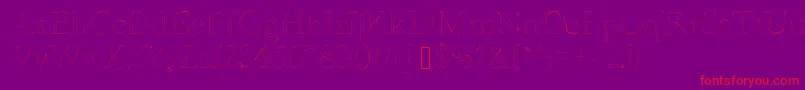 Bdgrenoble-Schriftart – Rote Schriften auf violettem Hintergrund