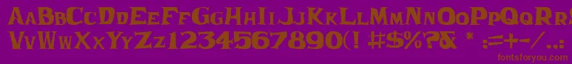 Frantic Font – Brown Fonts on Purple Background