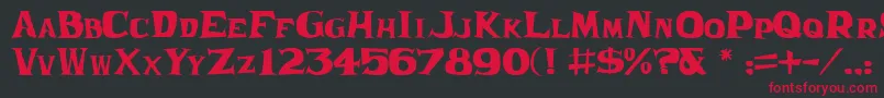 Frantic Font – Red Fonts on Black Background