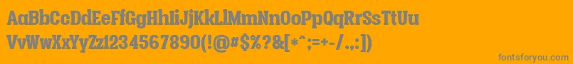 Vacerserifblackpersonal-Schriftart – Graue Schriften auf orangefarbenem Hintergrund