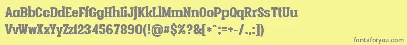 Шрифт Vacerserifblackpersonal – серые шрифты на жёлтом фоне