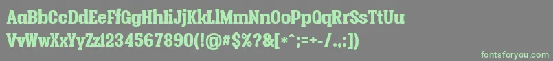 Vacerserifblackpersonal-fontti – vihreät fontit harmaalla taustalla
