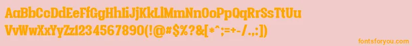 Vacerserifblackpersonal Font – Orange Fonts on Pink Background