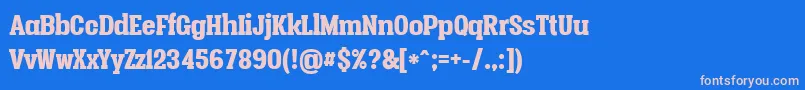 Vacerserifblackpersonal Font – Pink Fonts on Blue Background