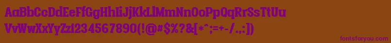 Vacerserifblackpersonal Font – Purple Fonts on Brown Background