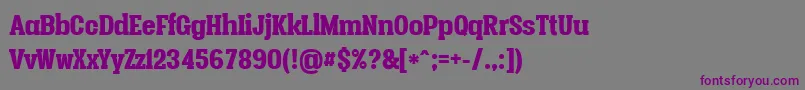Vacerserifblackpersonal Font – Purple Fonts on Gray Background
