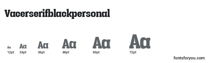Vacerserifblackpersonal Font Sizes