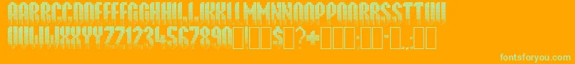 Delusion Font – Green Fonts on Orange Background