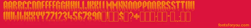 Delusion Font – Orange Fonts on Red Background