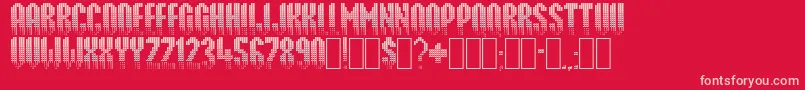 Delusion Font – Pink Fonts on Red Background
